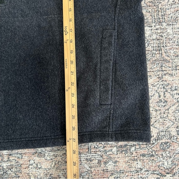 Carhartt Mens Quarter Zip Fleece Pullover Sweatshirt Dark Gray Size 2XL - Picture 12 of 13